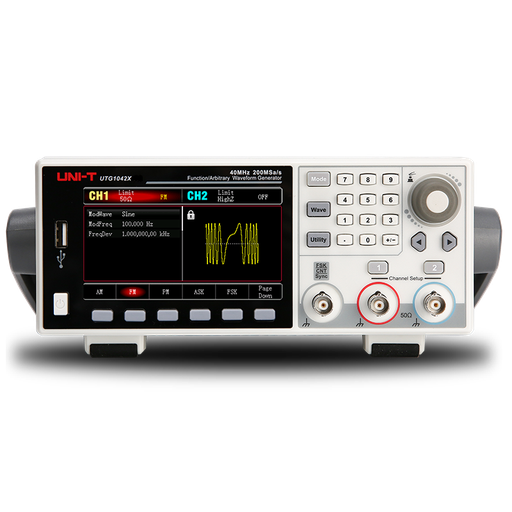 [351025] Générateur de fonctions DDS avec écran couleur 2 voies 1 µHz-40 MHz Uni-T  UTG1042X