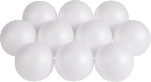[004187] Boules polystyrène Ø 100 mm pour simuler la Terre - Lot de 10