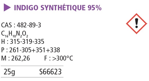 [910189-S66623] Indigo synthétique 95% - 25 g