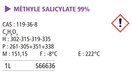 [S66636] Méthyle salicylate 99% - 1 L