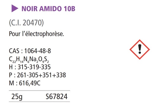 [S67824] Noir amido 10b - 25 g