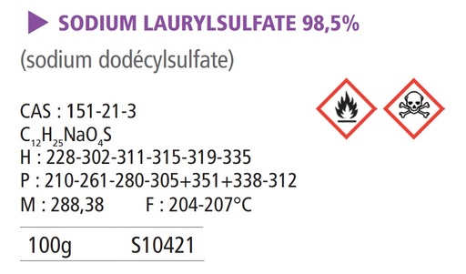 [941011-S10421] Sodium laurylsulfate pur - 100 g