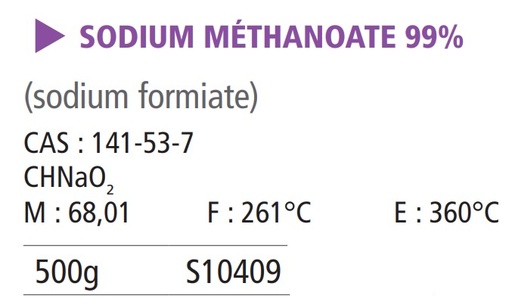 [910421-S10409] Sodium methanoate 99% - 500 g