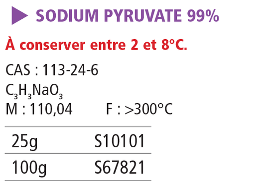 [S67821] Sodium pyruvate - 100 g