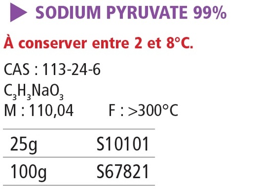 [S10101] Sodium pyruvate - 25 g
