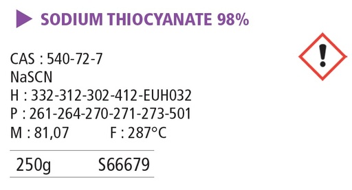 [S66679] Sodium thiocyanate 98% - 250 g