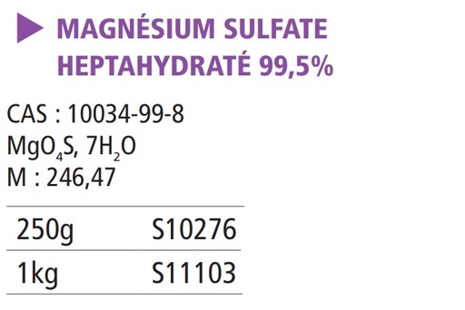 Magnesium sulfate heptahydraté
