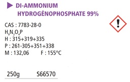 [S66570] Di-ammonium hydrogénophosphate 99% - 250 g