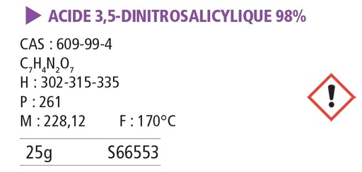 [911085-S66553] Acide 3.5-dinitrosalicylique 98% - 25g