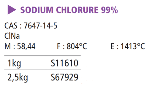 Sodium chlorure 99%