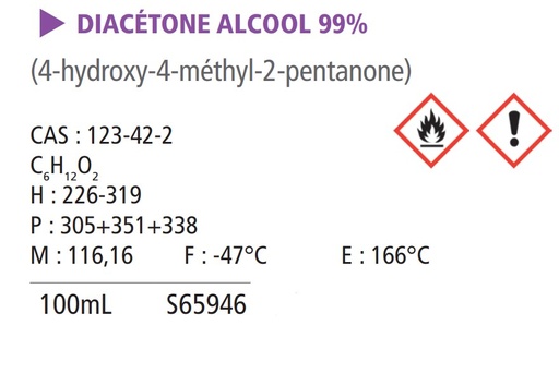 [911235-S65946] Diacetone alcool - 100 mL