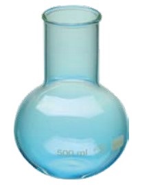 Ballon Pyrex® - Fond plat - Col large