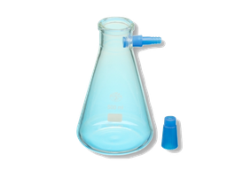 Fiole à vide avec tubulure plastique - Simax®