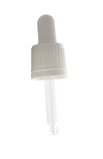[S02013] Bouchon tétine DIN18 pour flacon compte-gouttes 30 mL - Lot de 20