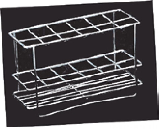 [S41309] Portoir inox pour tubes jusqu'à dia. 16 mm