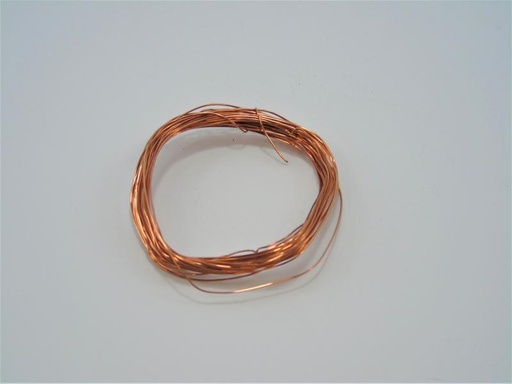 [S58281] Fil résistif de cuivre  Ø 0,4 mm 0,14 Ω/m - 5 m